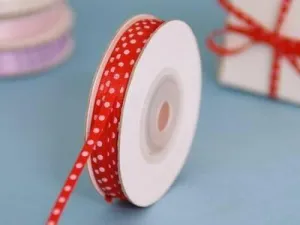 100 Yards 1/8" DIY Red Satin Polka Dot Ribbon Wedding Party Dress Favor Gift Craft