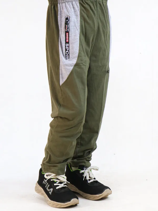 9Yrs - 14Yrs Green Jersey Trouser For Boys LF BT21