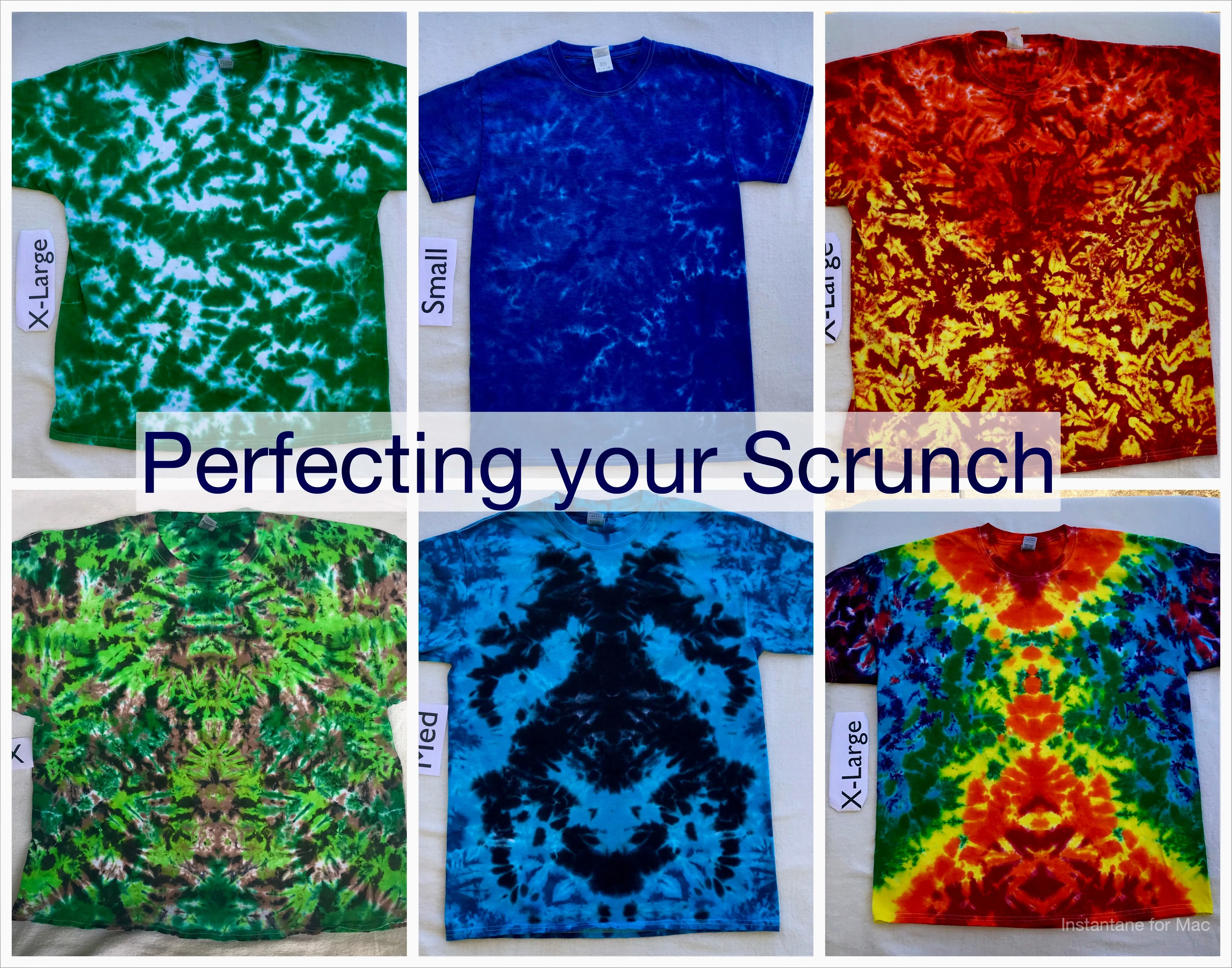 Adult Medium Tie-Dye Rorschach Scrunch Tee