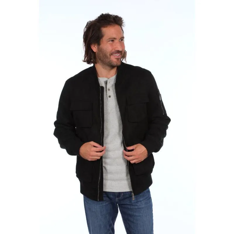 Austin Suede Cargo Bomber Jacket