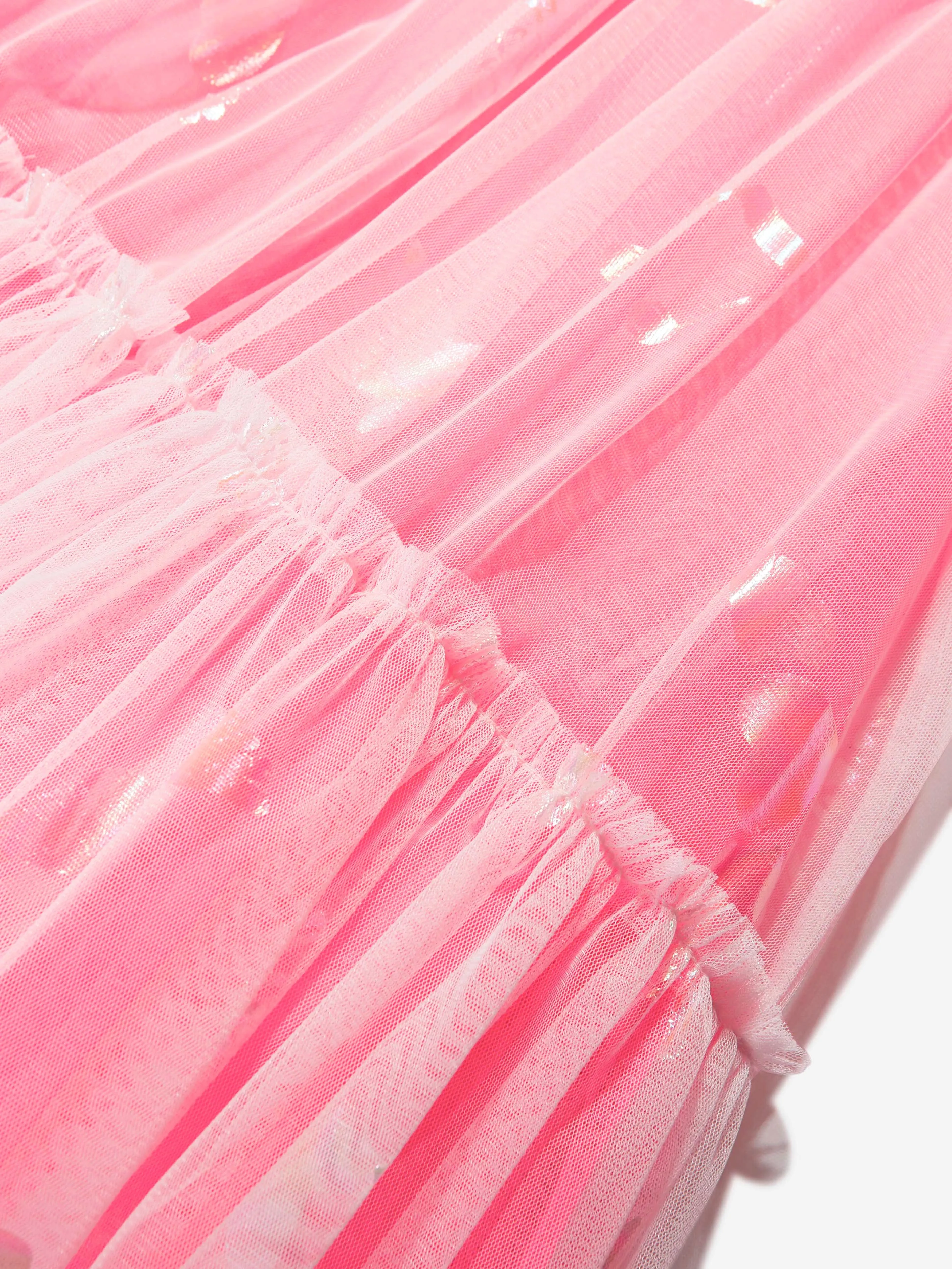 Billieblush Girls Sequinned Tulle Dress in Pink