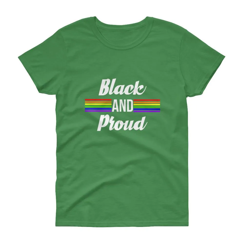 Black and Proud (Pride) - Women's short sleeve t-shirt