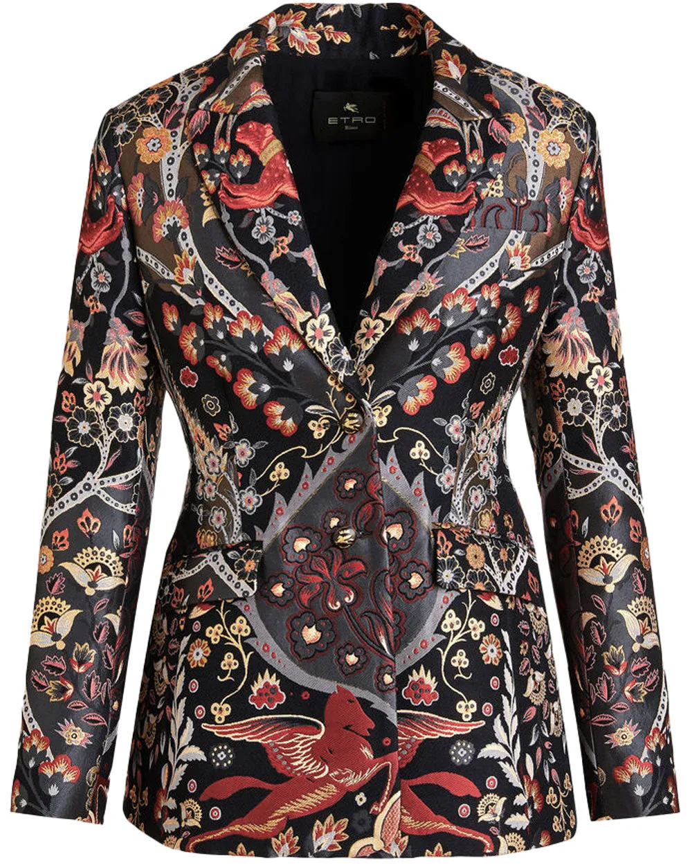 Black Jacquard Pegaso Dreams Jacket