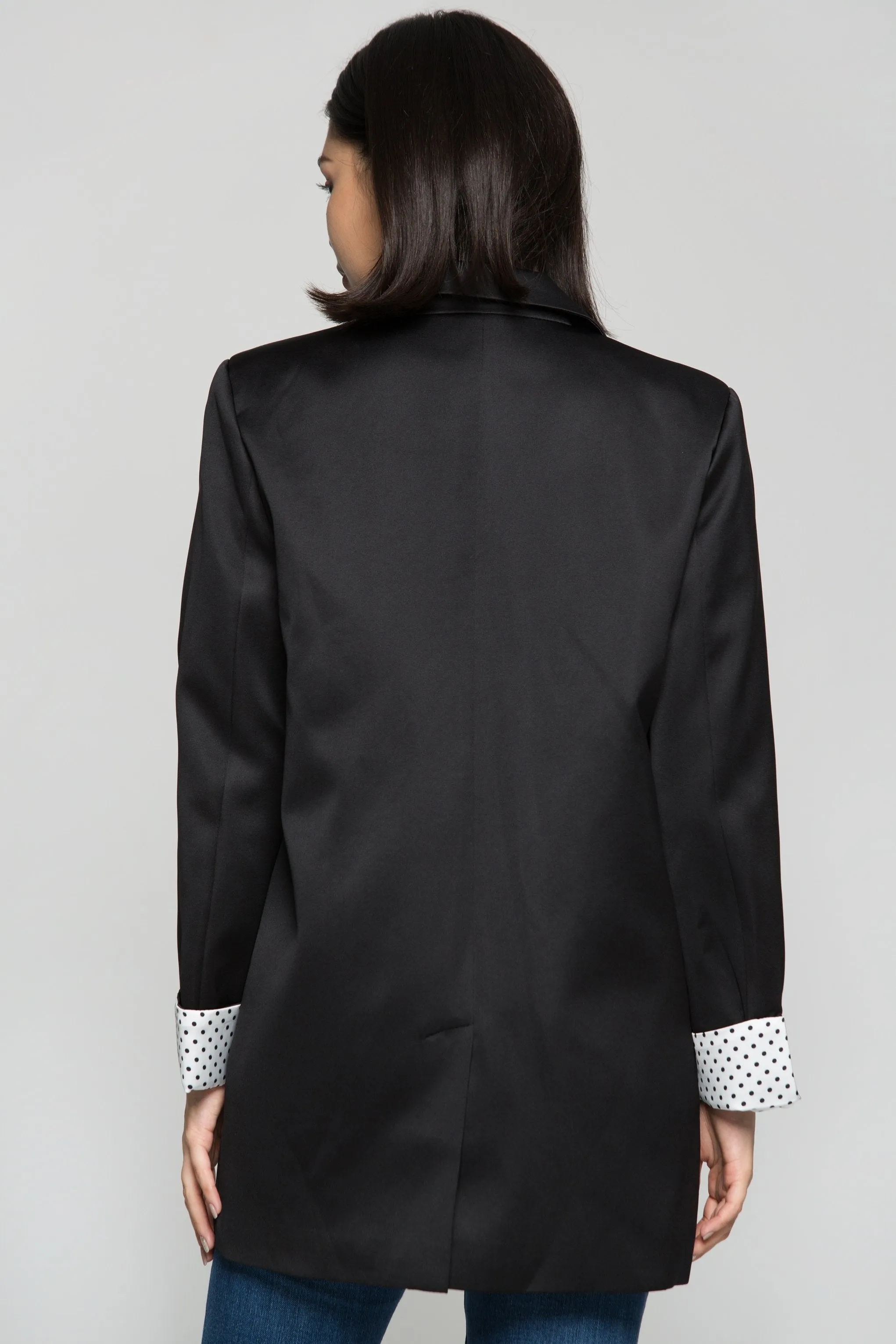 Black Tailored Blazer with Encrusted Jewels