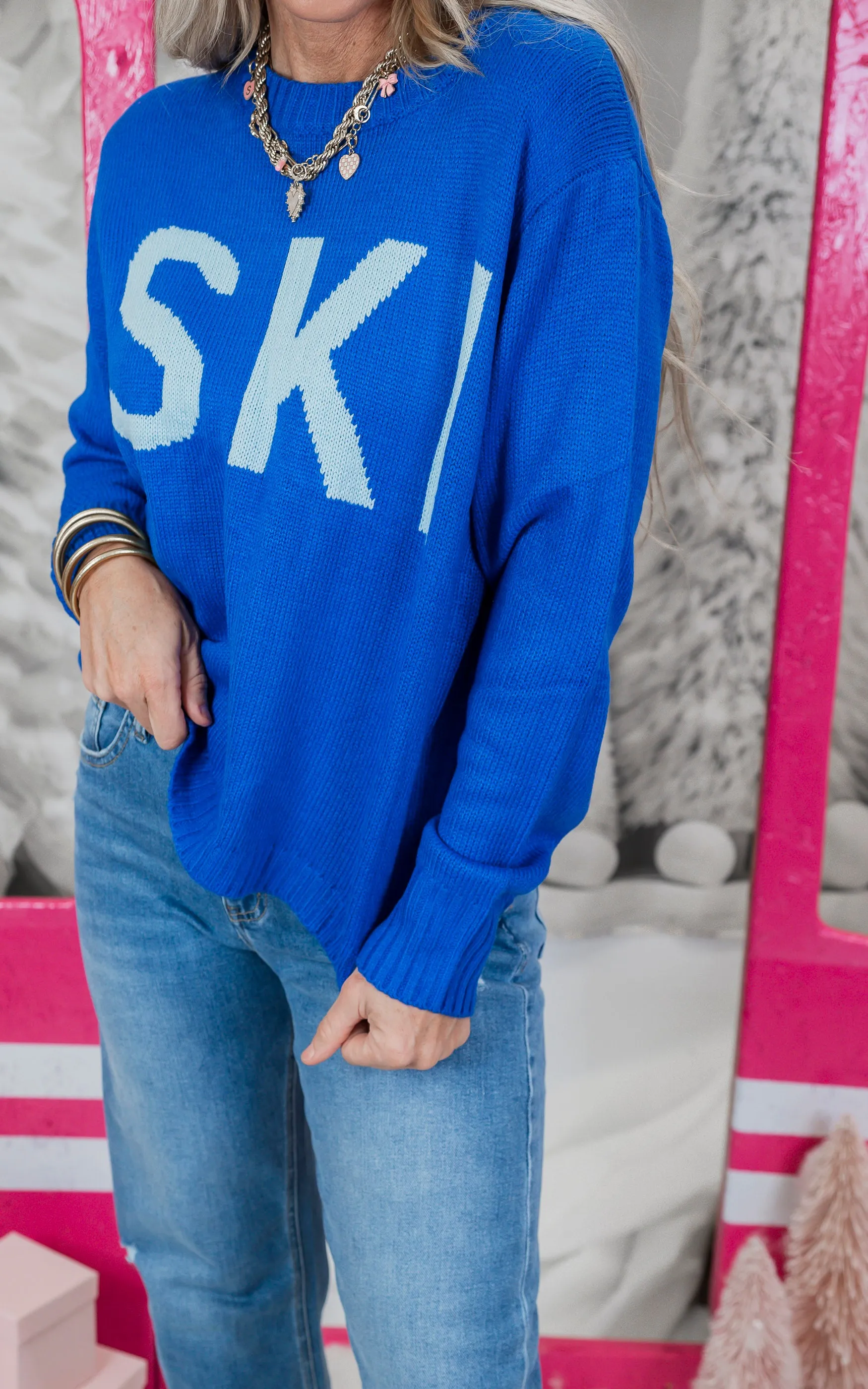 Blue Ski Sweater