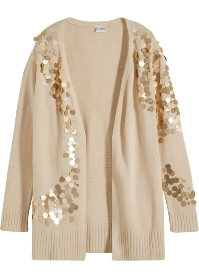 Bpc Selection sequin cardigan, beige