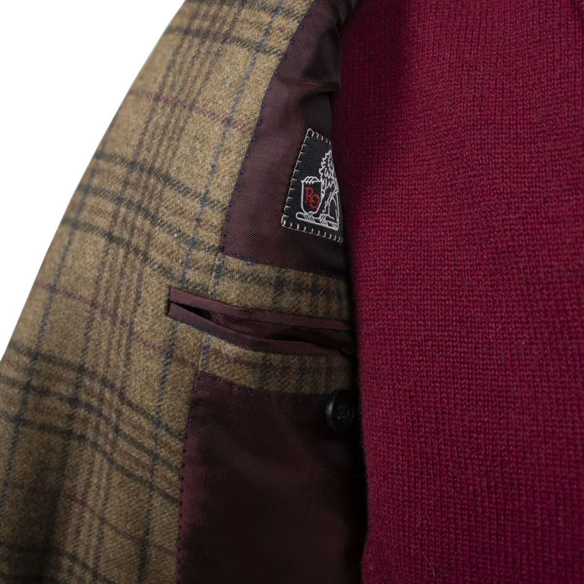 Brown Glenesk Check Wool & Cashmere Jacket