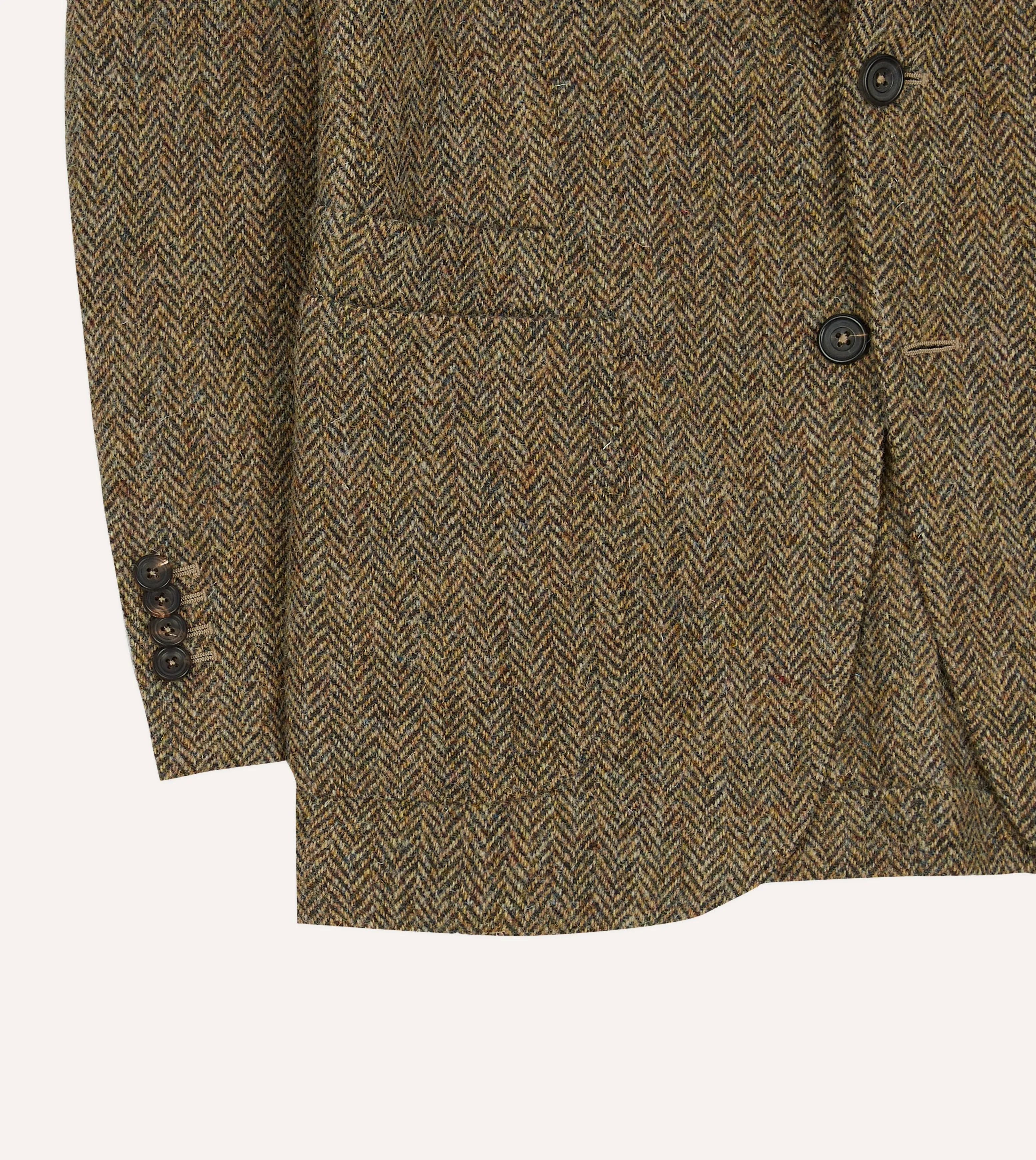 Brown Herringbone Harris Tweed Blazer