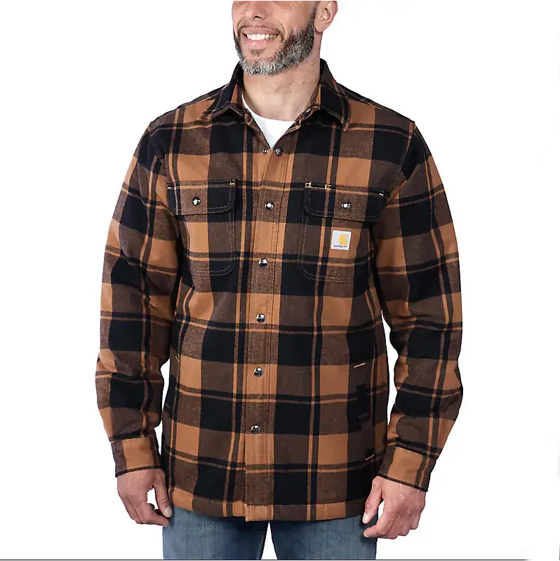 Carhartt Heavyweight Sherpa Lined Plaid Shirt Jacket