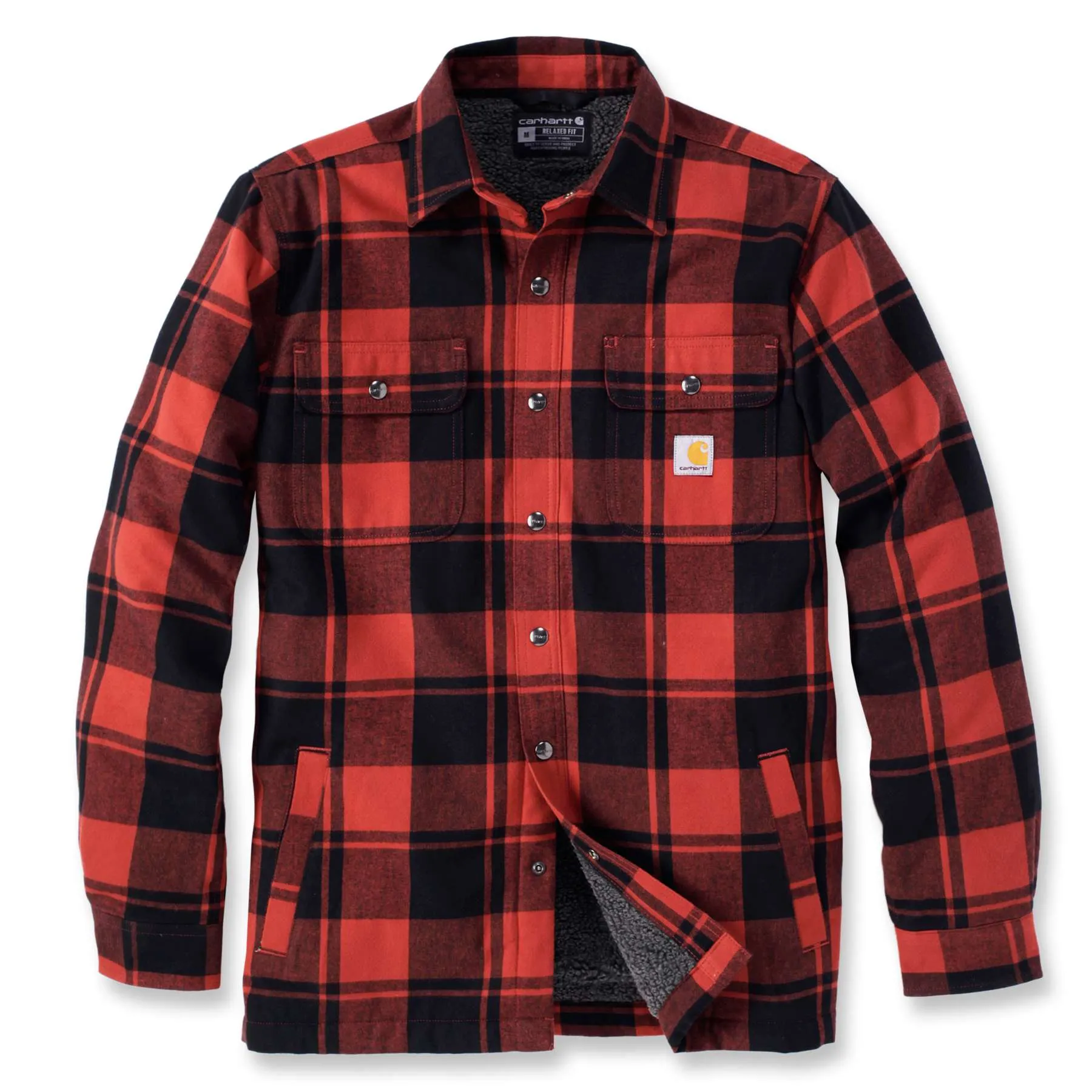 Carhartt Heavyweight Sherpa Lined Plaid Shirt Jacket