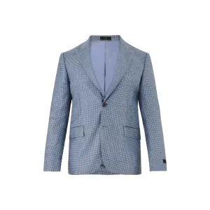 Cashmere Sky and Chocolate Houndstooth Sport Coat