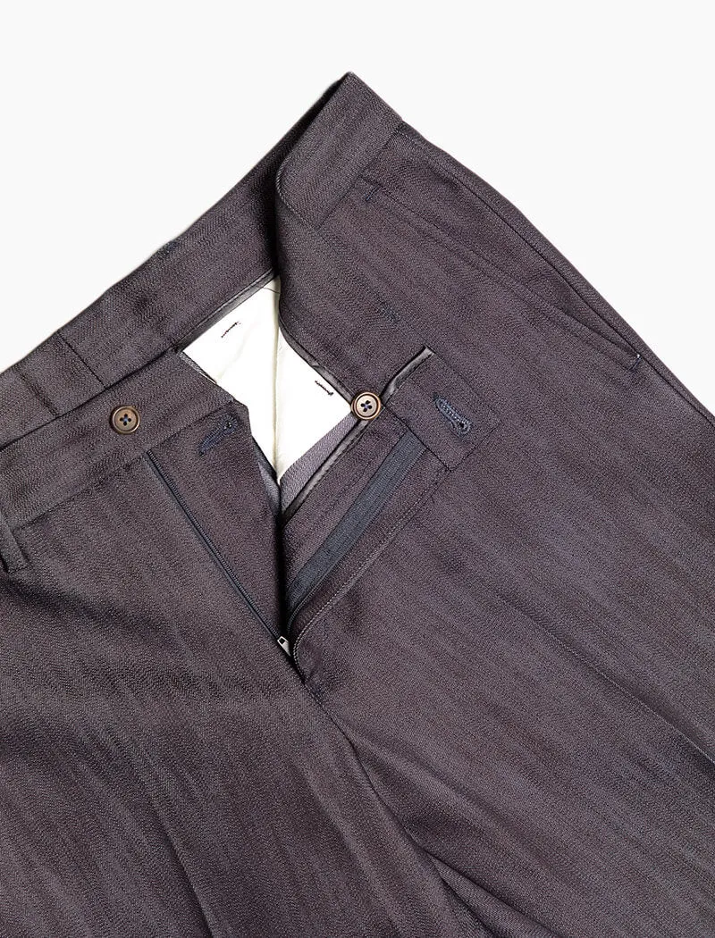 Dark Denim Cotton Comfort Trousers