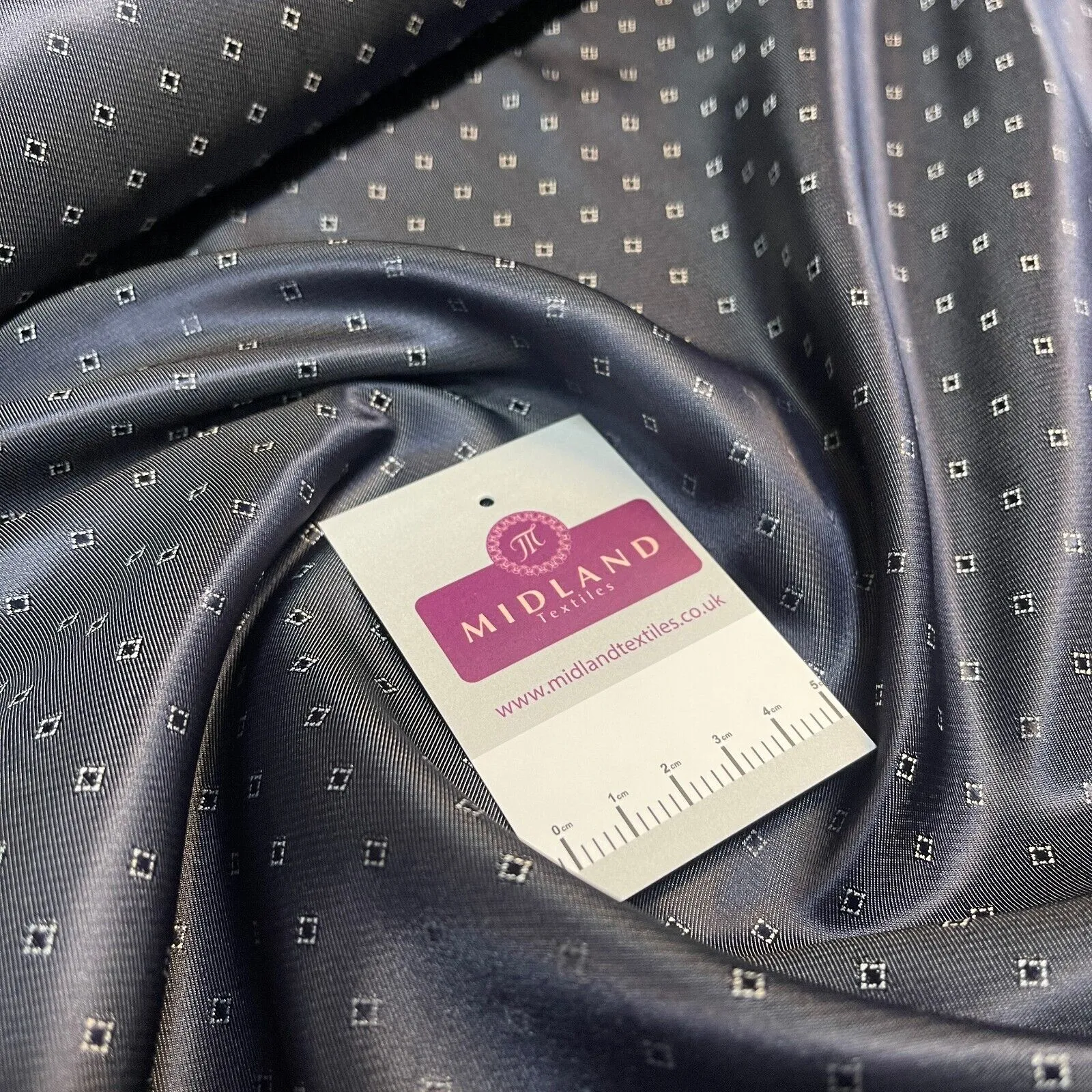 Dark grey Diamond Dobby Italian Fancy viscose acetate lining Fabric M1866-6