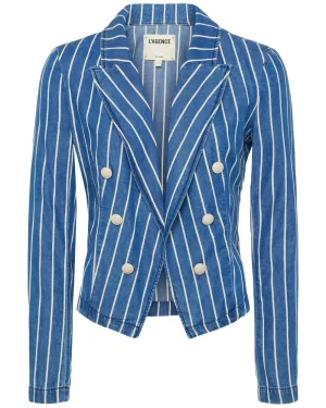 Denim Stripe Wayne Crop Jacket