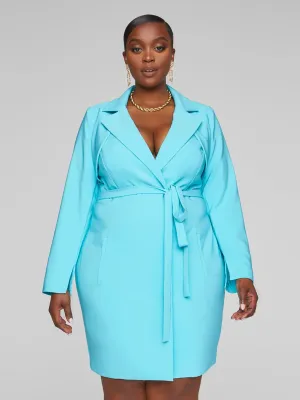 Fashion To Figure - Clarice Tie Waist Blazer Dress