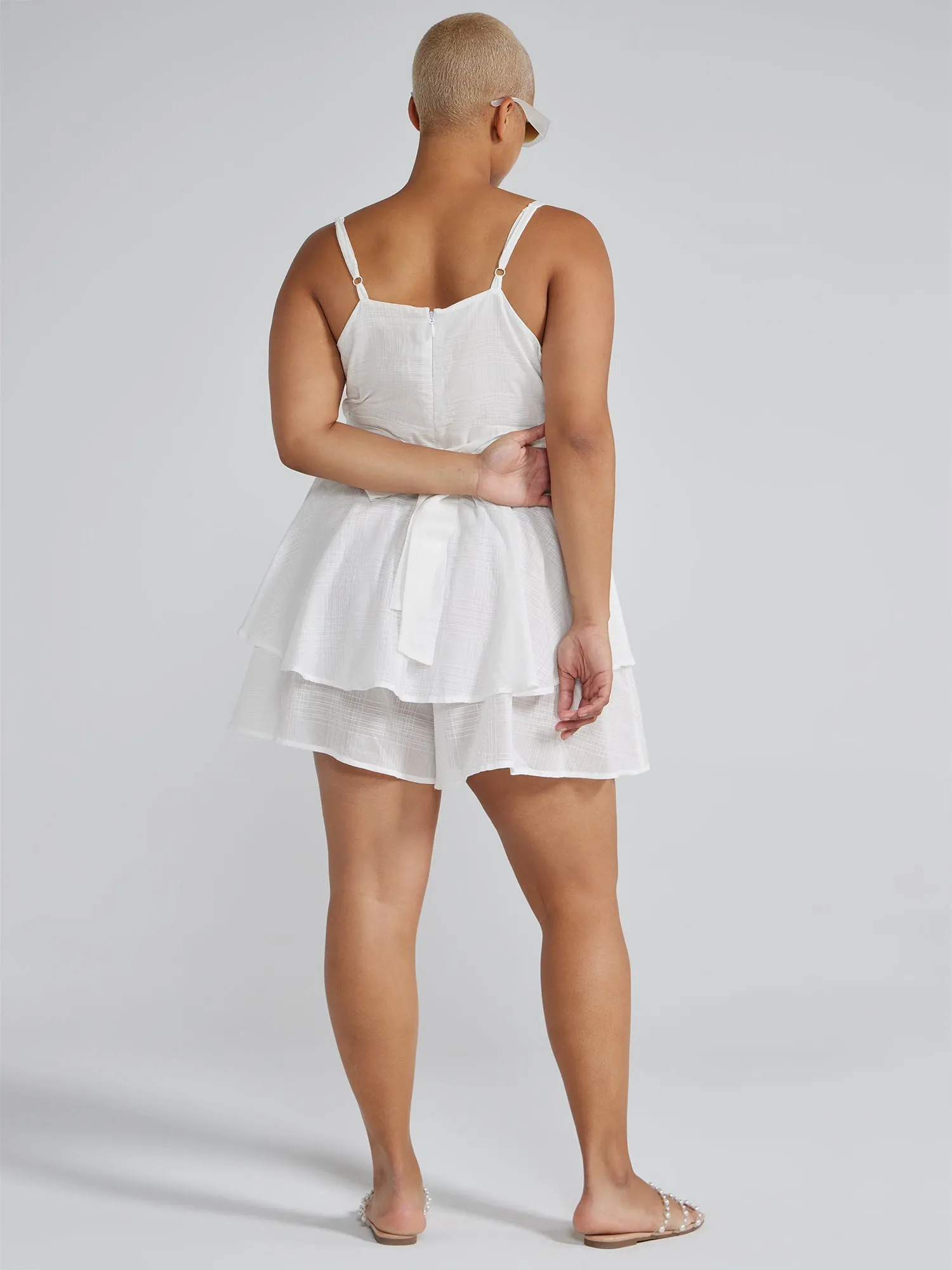 Fashion To Figure - Tie Front Flowy Romper