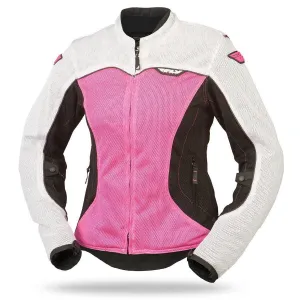 Fly Racing Women's Flux Air White/Pink Mesh Jacket