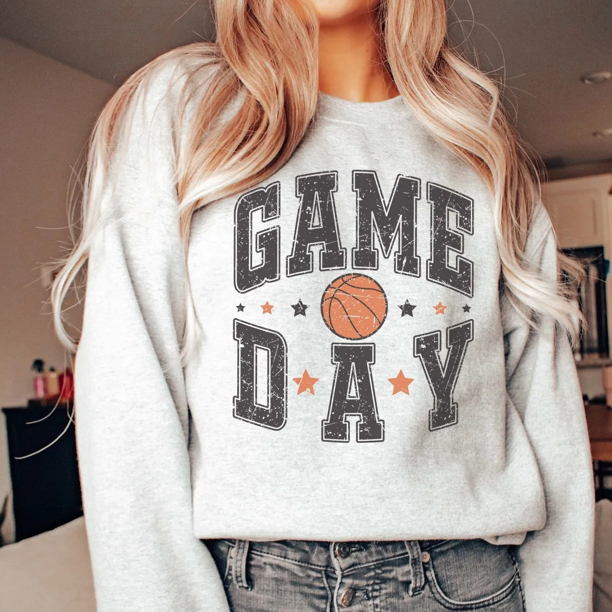 Game Day Basketball Stars Sweatshirt