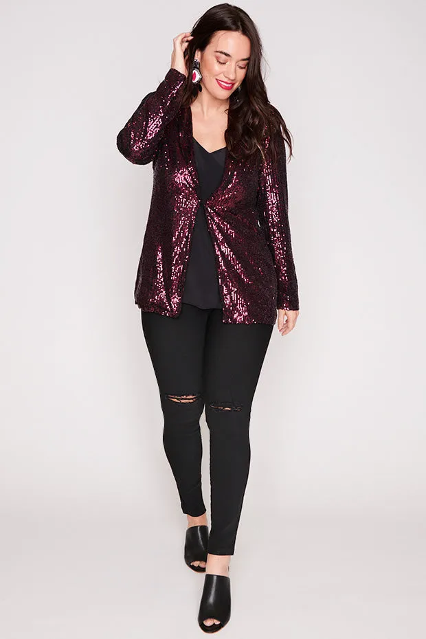 Glow Pink Sequin Blazer