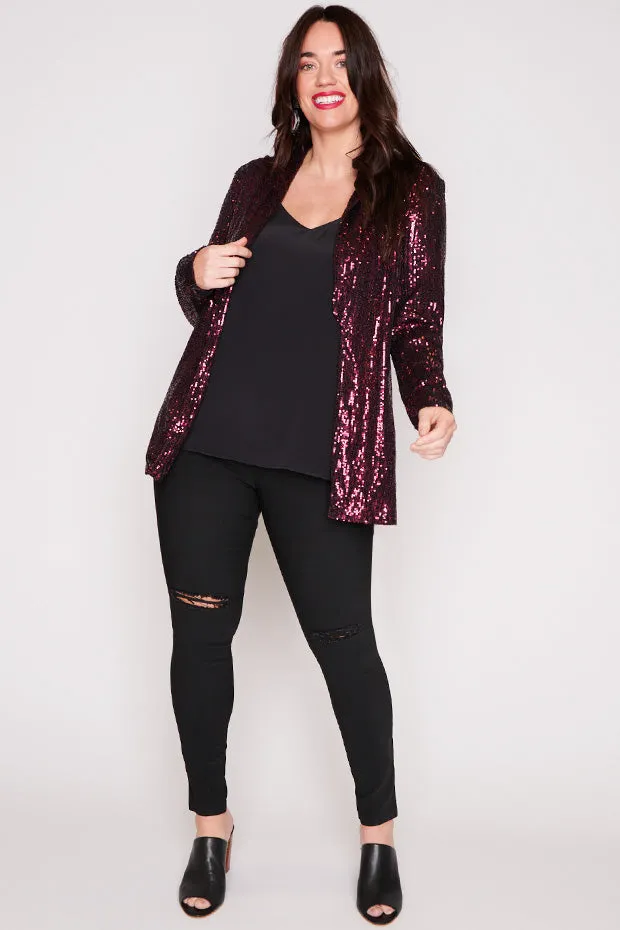 Glow Pink Sequin Blazer