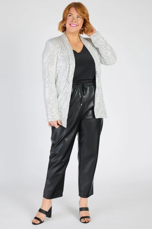 Glow Silver Sequins Blazer