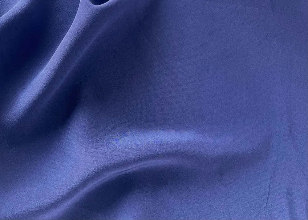 Grape Hyacinth Silk Crepe De Chine (Made in Italy)