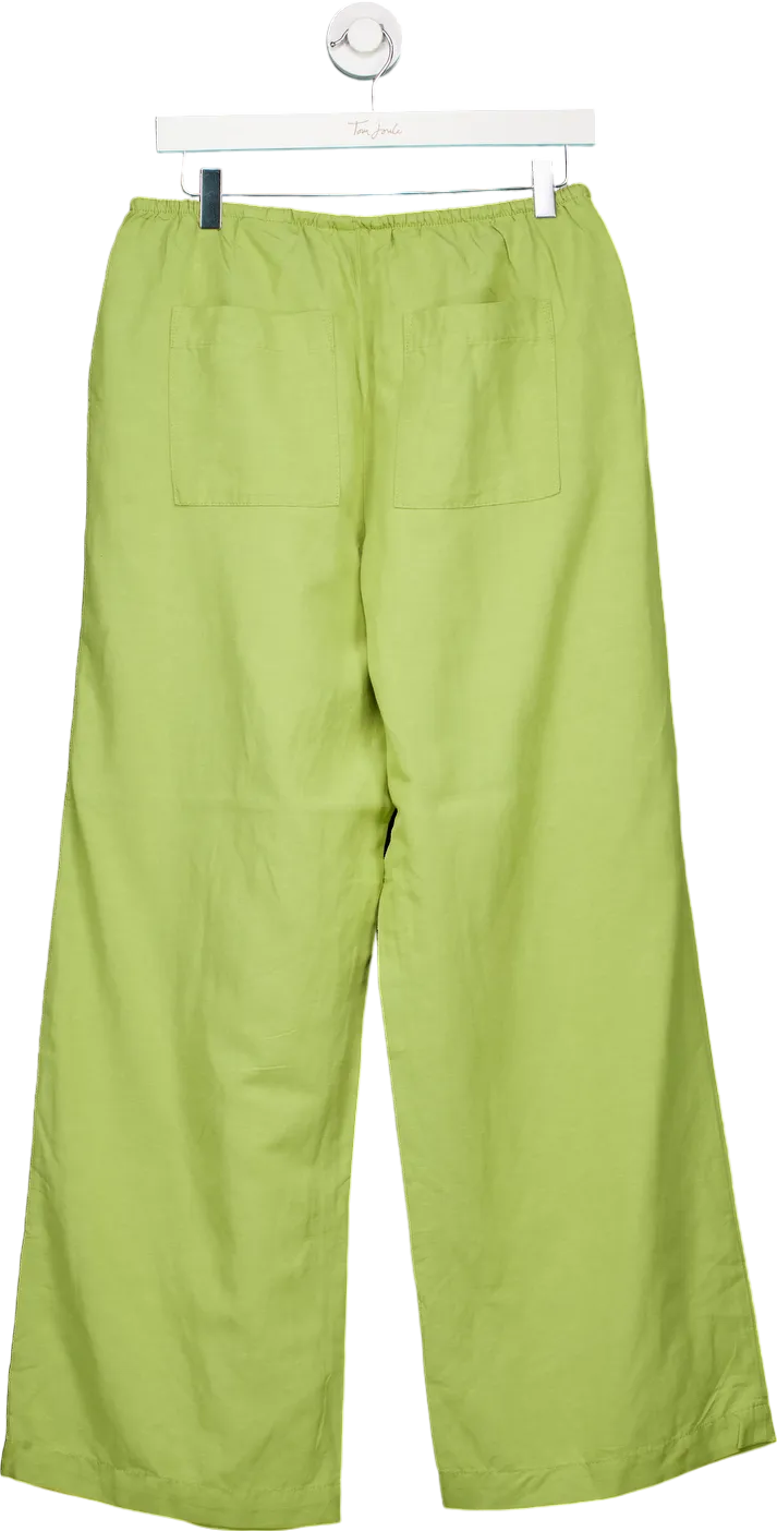 H&M Green Linen Blend Trousers UK M