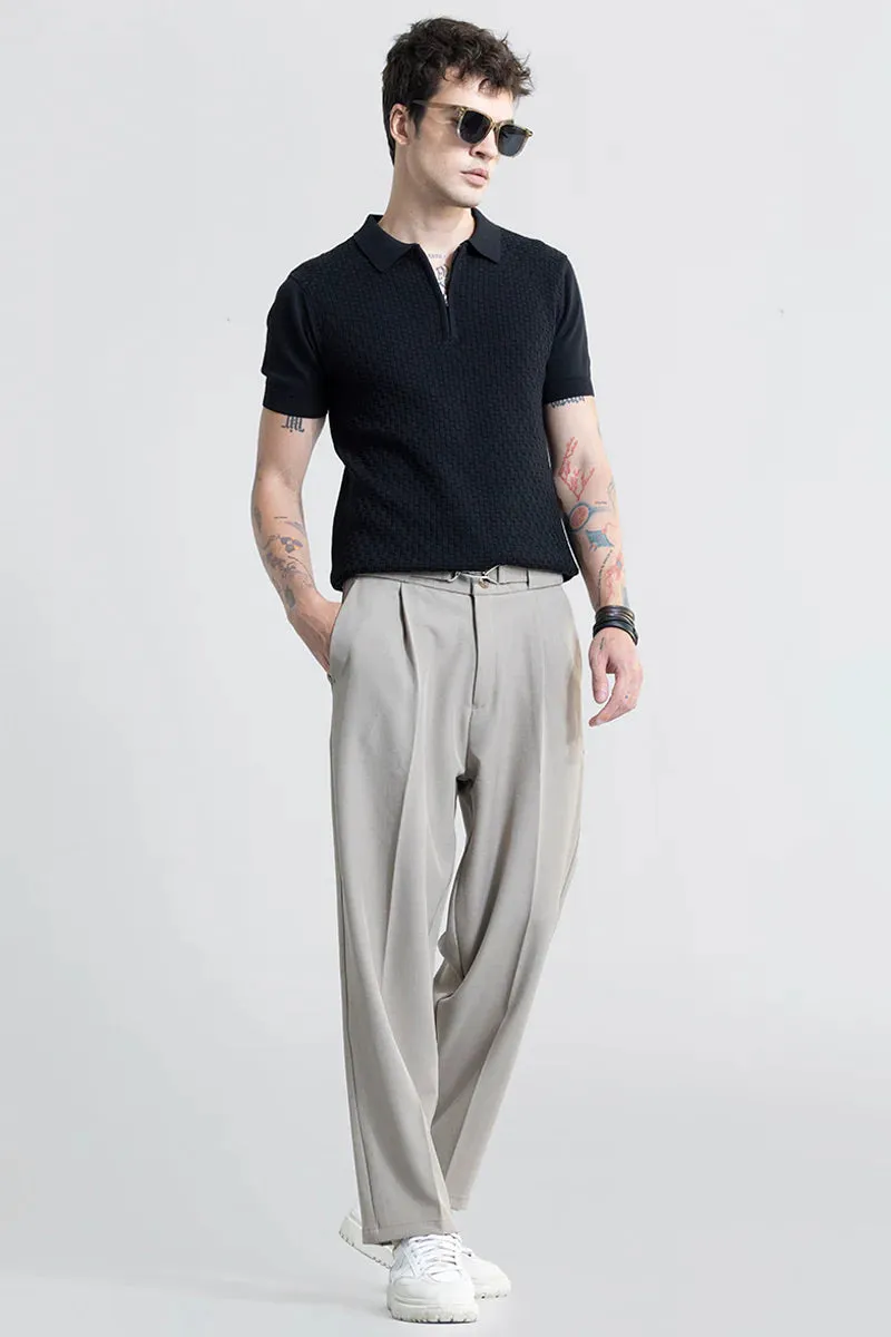 Hooked Light Grey Korean Pant