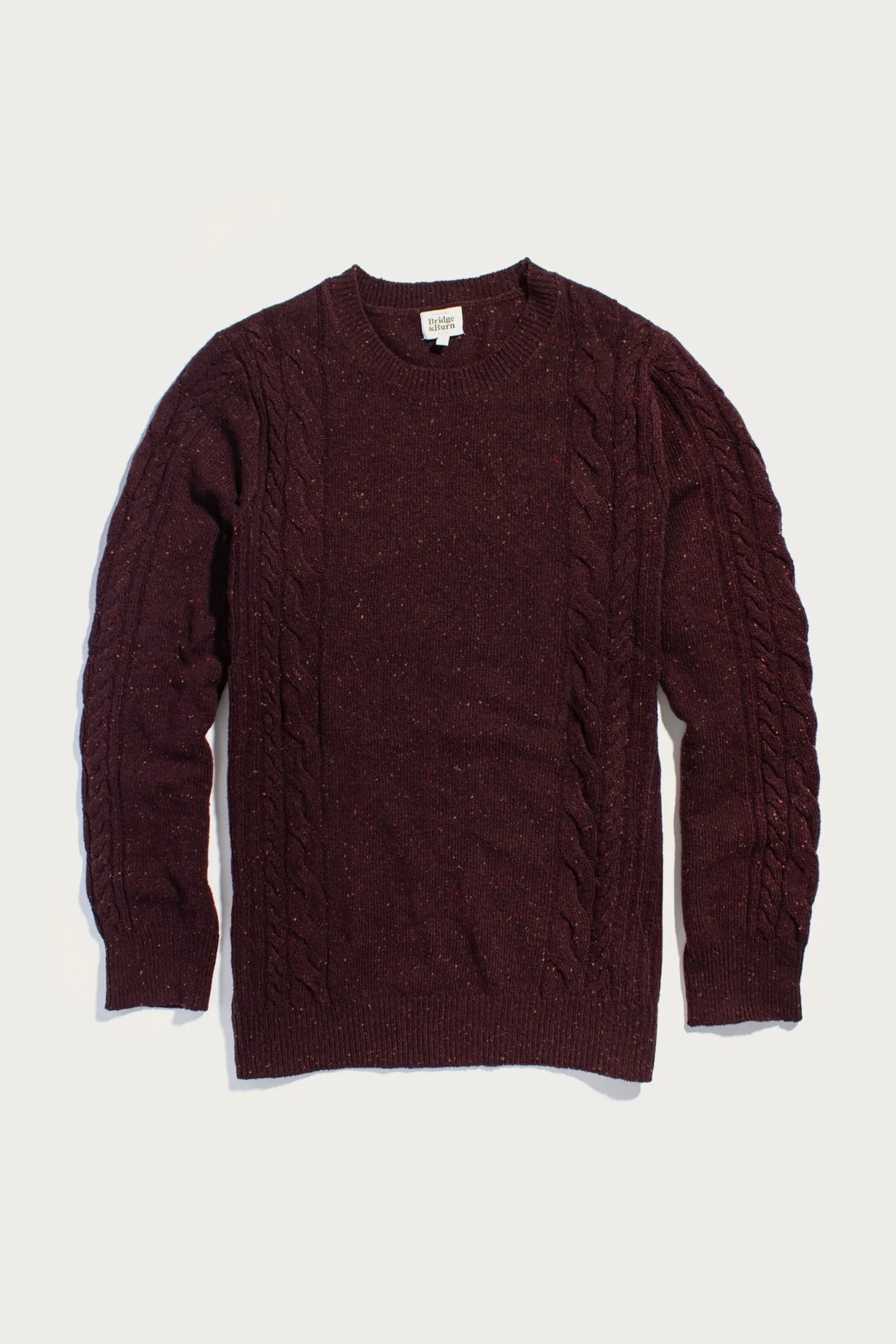 Hugo Sweater / Burgundy Donegal