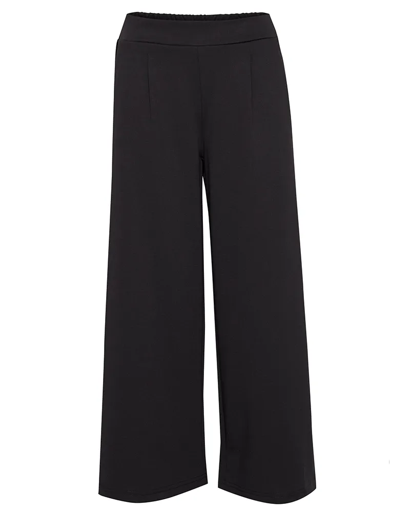 Ichi Kate Black Wide Leg Trousers