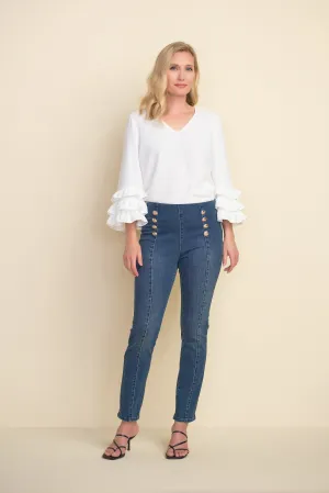 Joseph Ribkoff High Waisted Button Denim