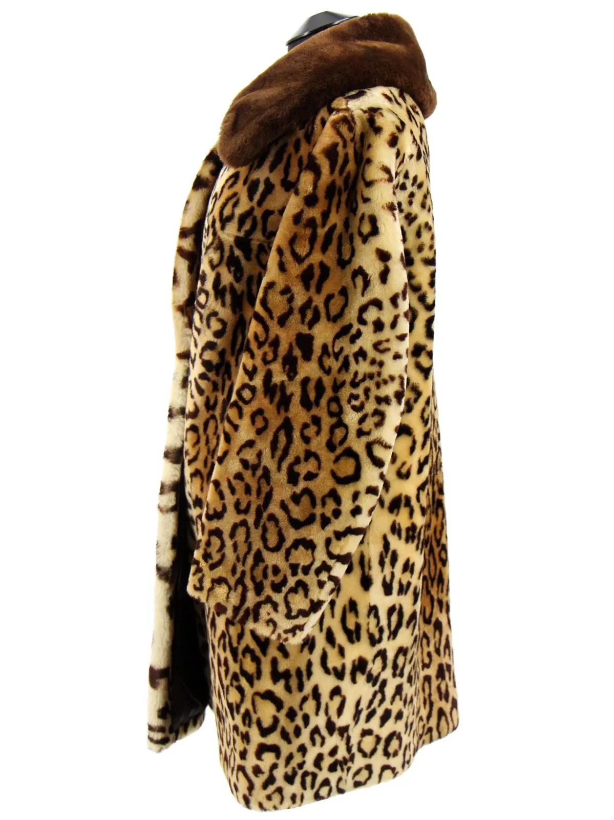 Leopard Faux Fur 1960s Vintage Coat