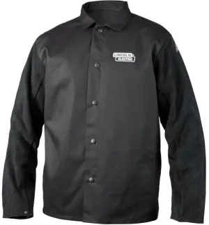 Lincoln Traditional Split Leather-Sleeved Welding Jacket K3106