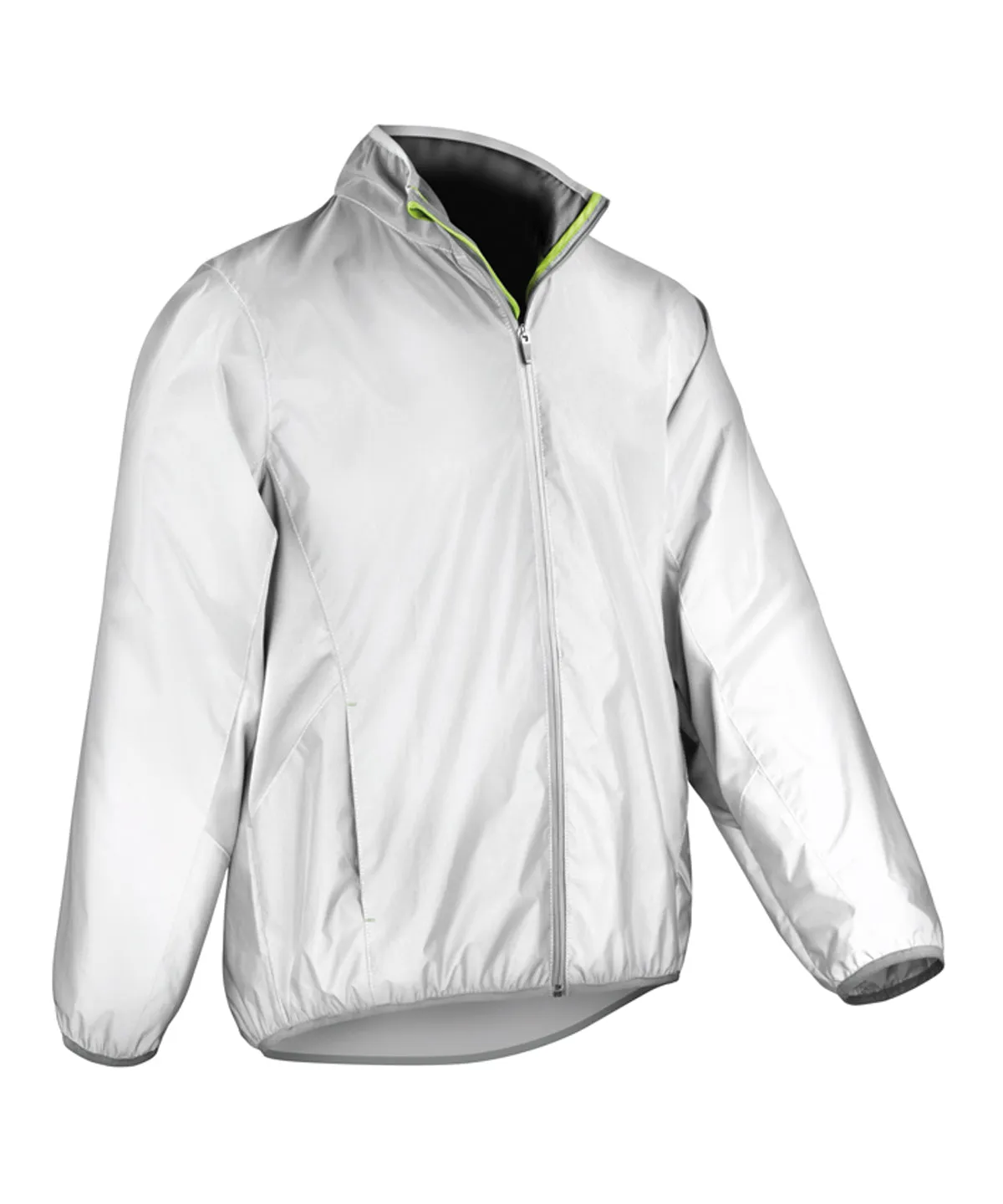 Luxe reflective hi-vis jacket | Neon White