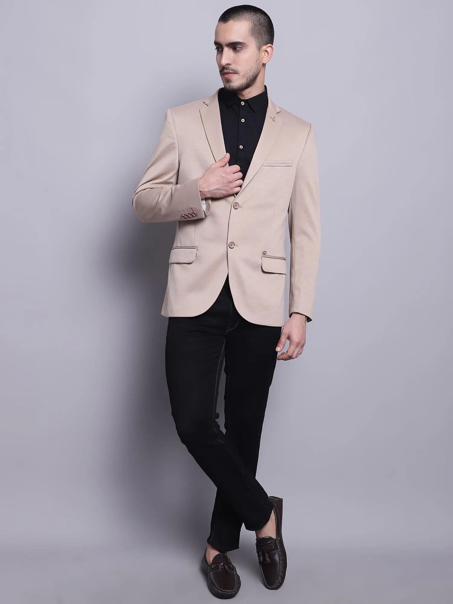 Men Beige Casual Blazer