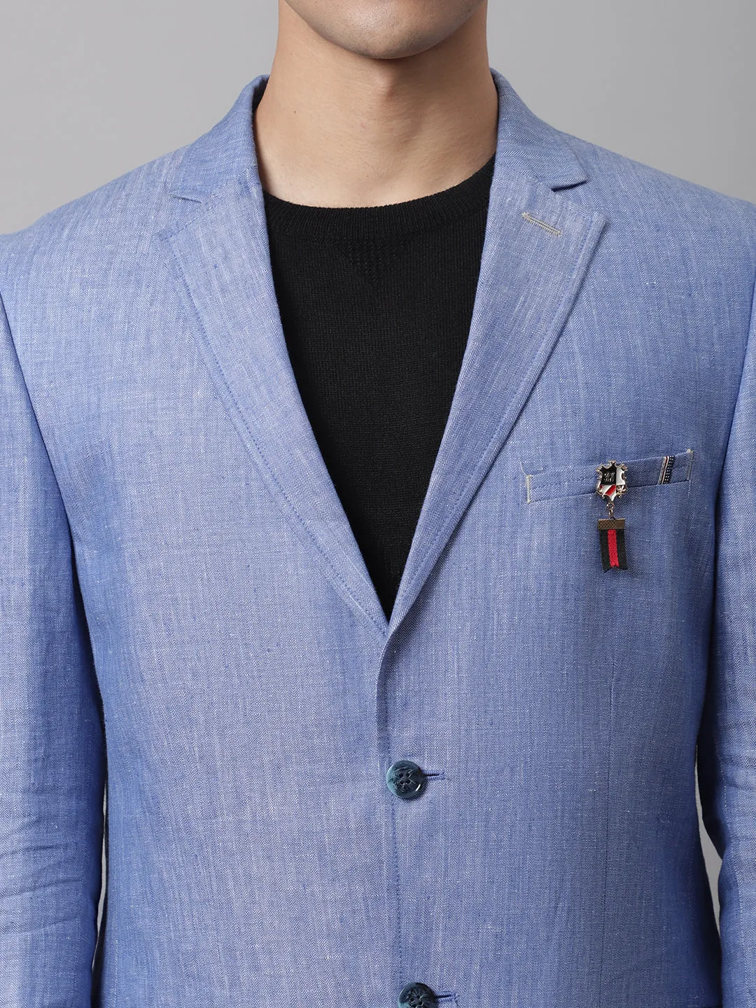 Men Blue Casual Blazer