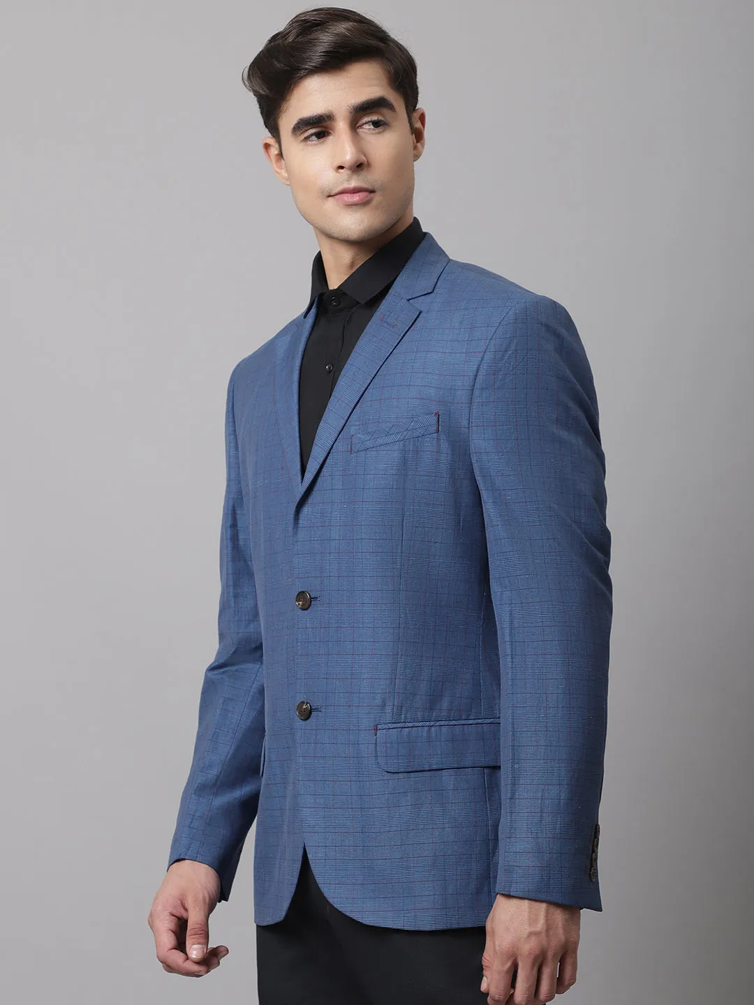 Men Blue Formal Blazer