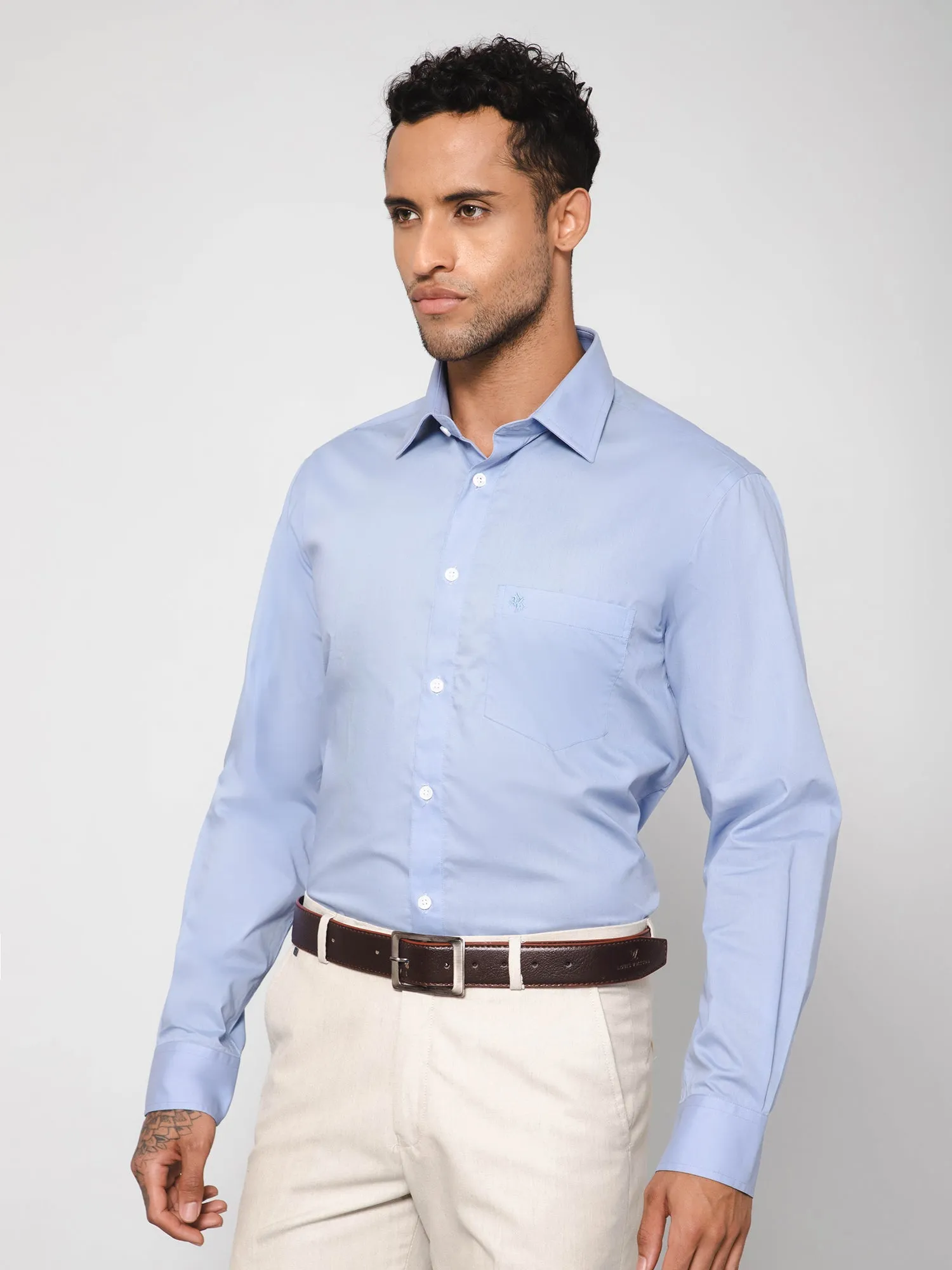 Men Sky Blue Shirt