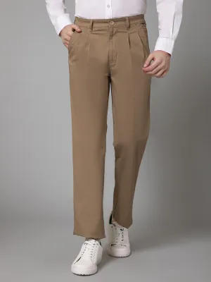 Men's Casual Pleated front Khaki  Trousers