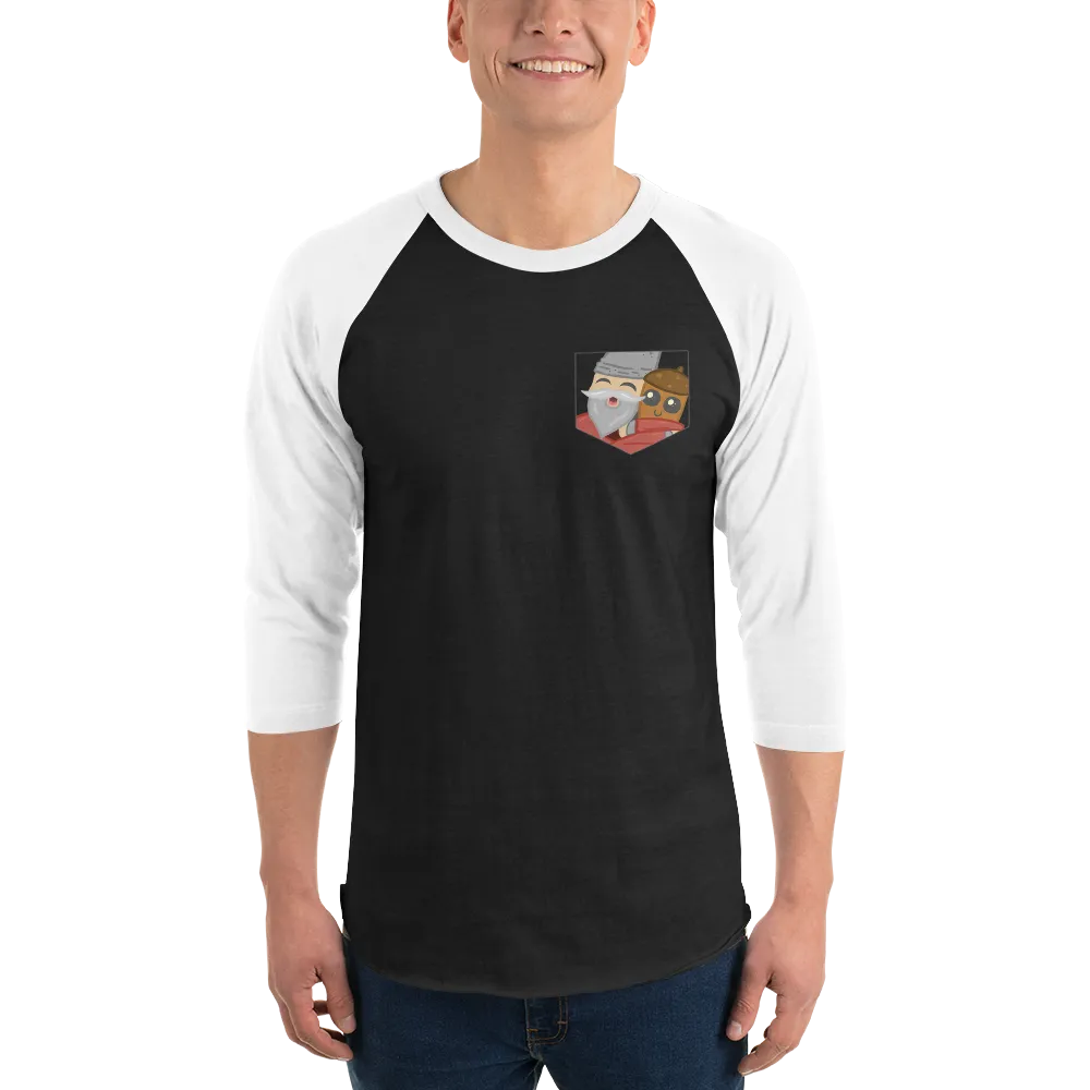 Pocket Gnome 3/4 Sleeve Baseball Tee - StandUpGuyLive