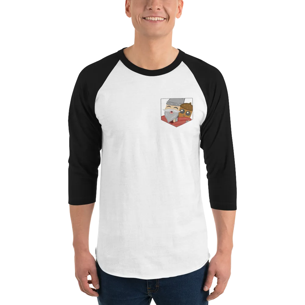 Pocket Gnome 3/4 Sleeve Baseball Tee - StandUpGuyLive