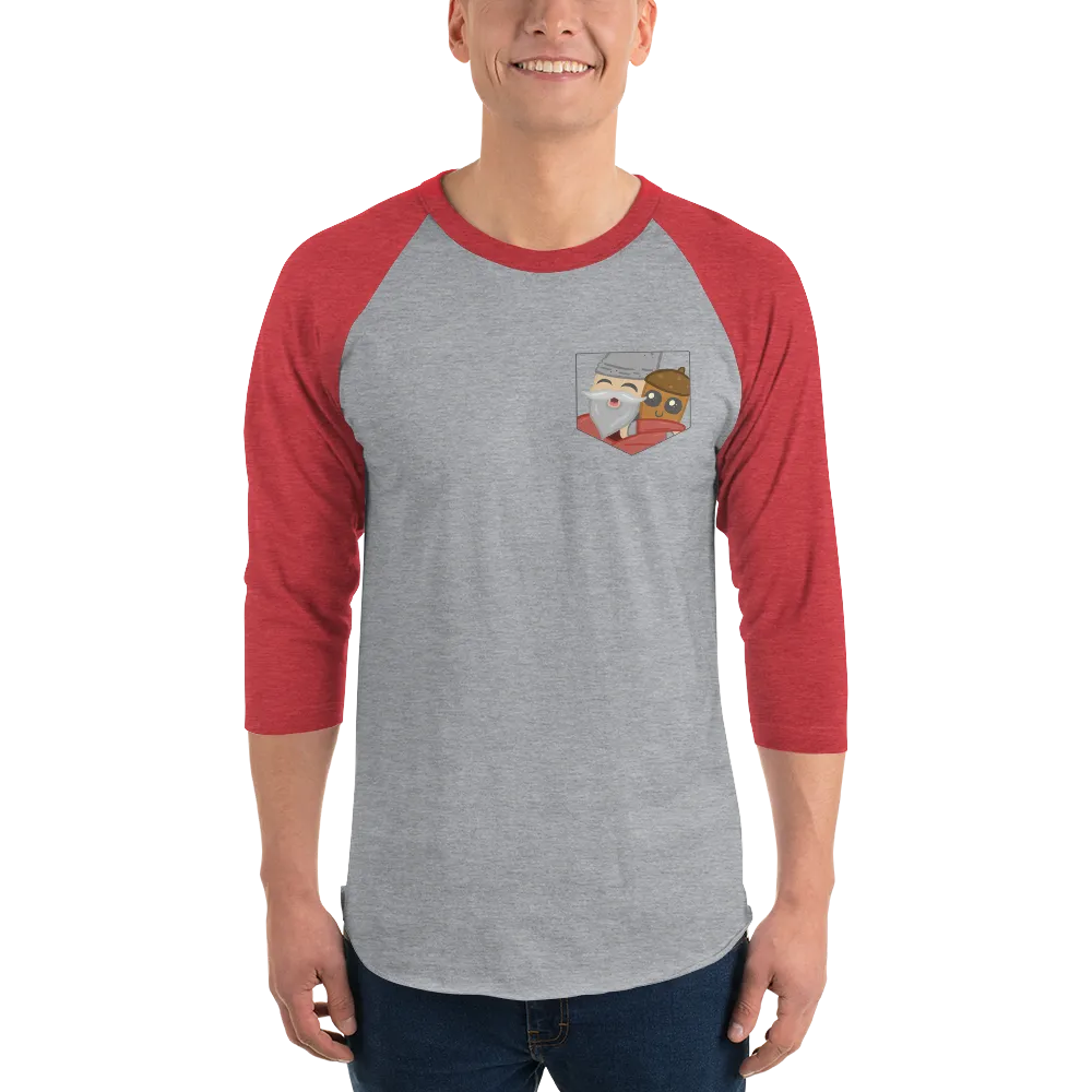 Pocket Gnome 3/4 Sleeve Baseball Tee - StandUpGuyLive