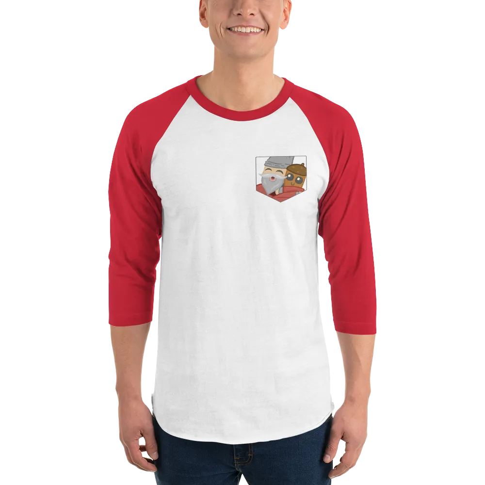 Pocket Gnome 3/4 Sleeve Baseball Tee - StandUpGuyLive