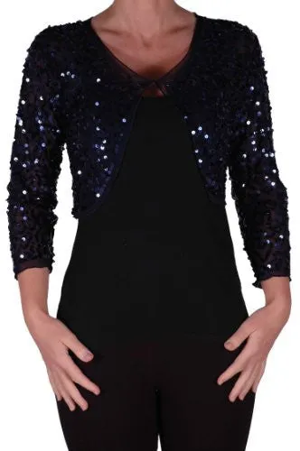 Scarlett Sequined Chiffon Long Sleeve Cardigan