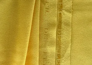 Selvedged Bumblebee Yellow Wool Crepe (Made in Italy)