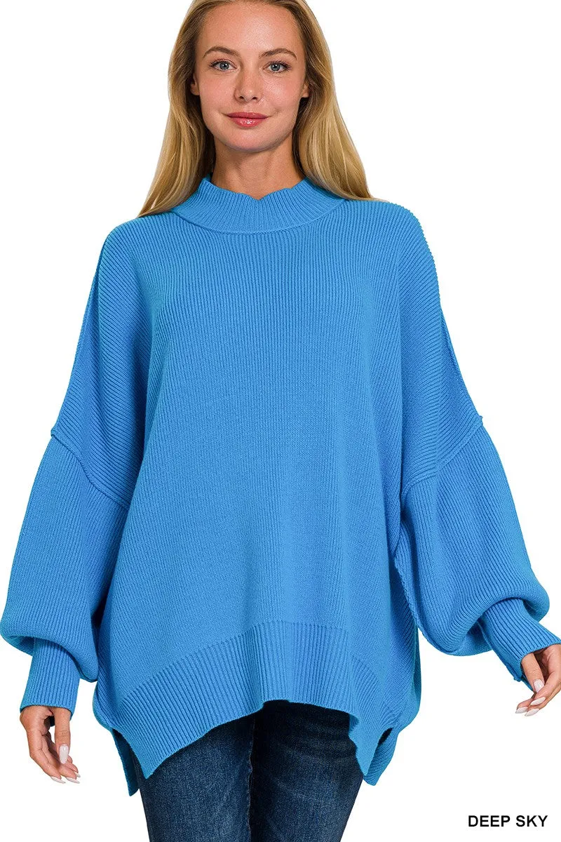 Side Slit Oversized Sweater - Final Sale