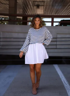 Striped Oversized Poplin Dress