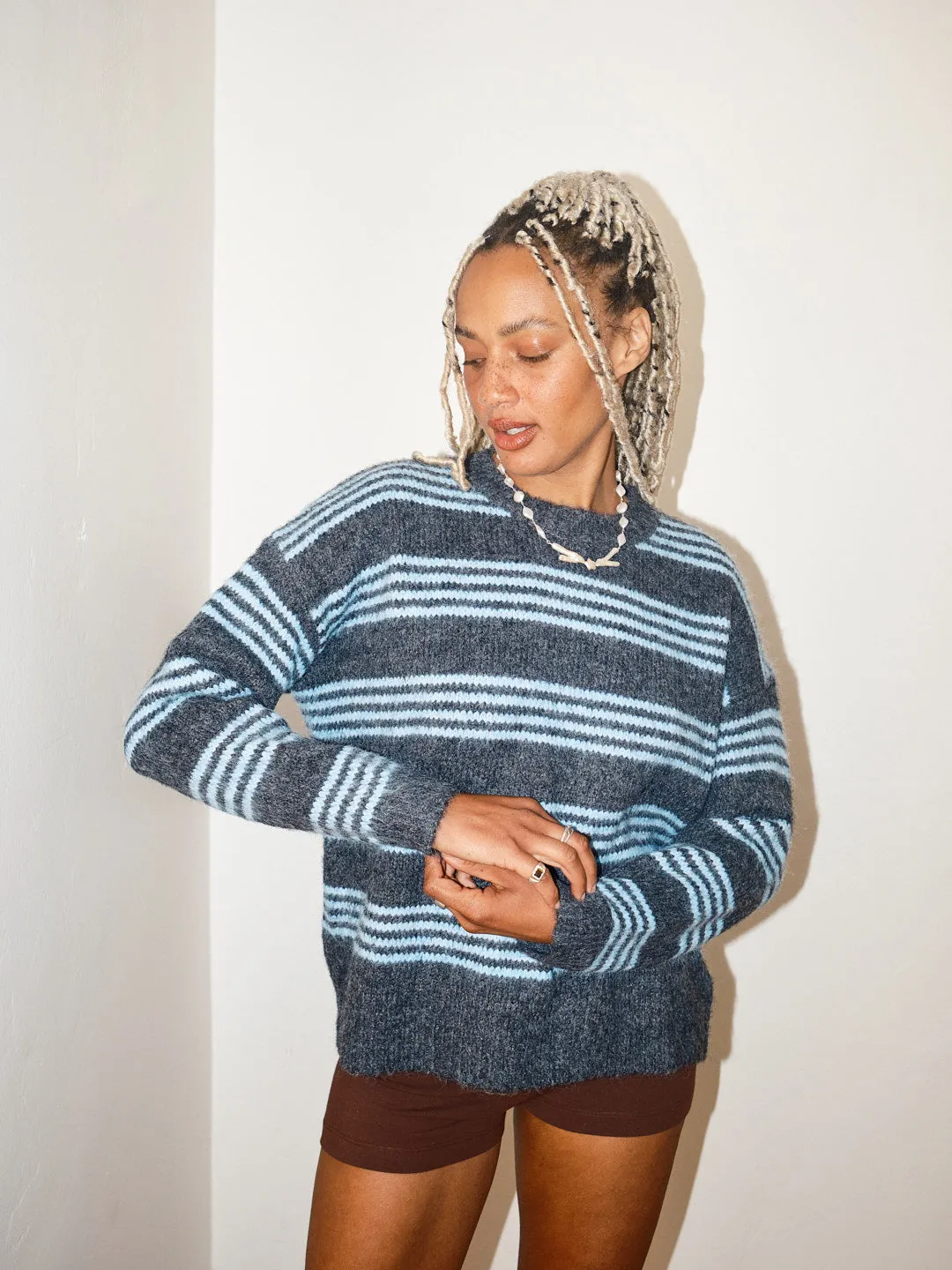 Striped Sweater - Blue Stripe