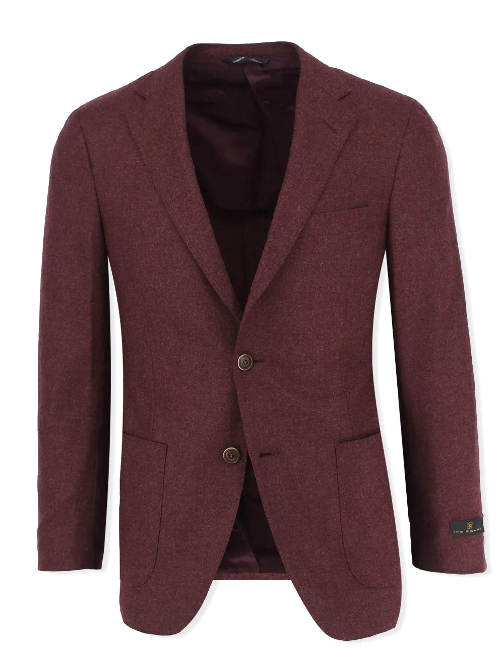 Super 170s Wool & Cashmere Burgandy Sport Coat