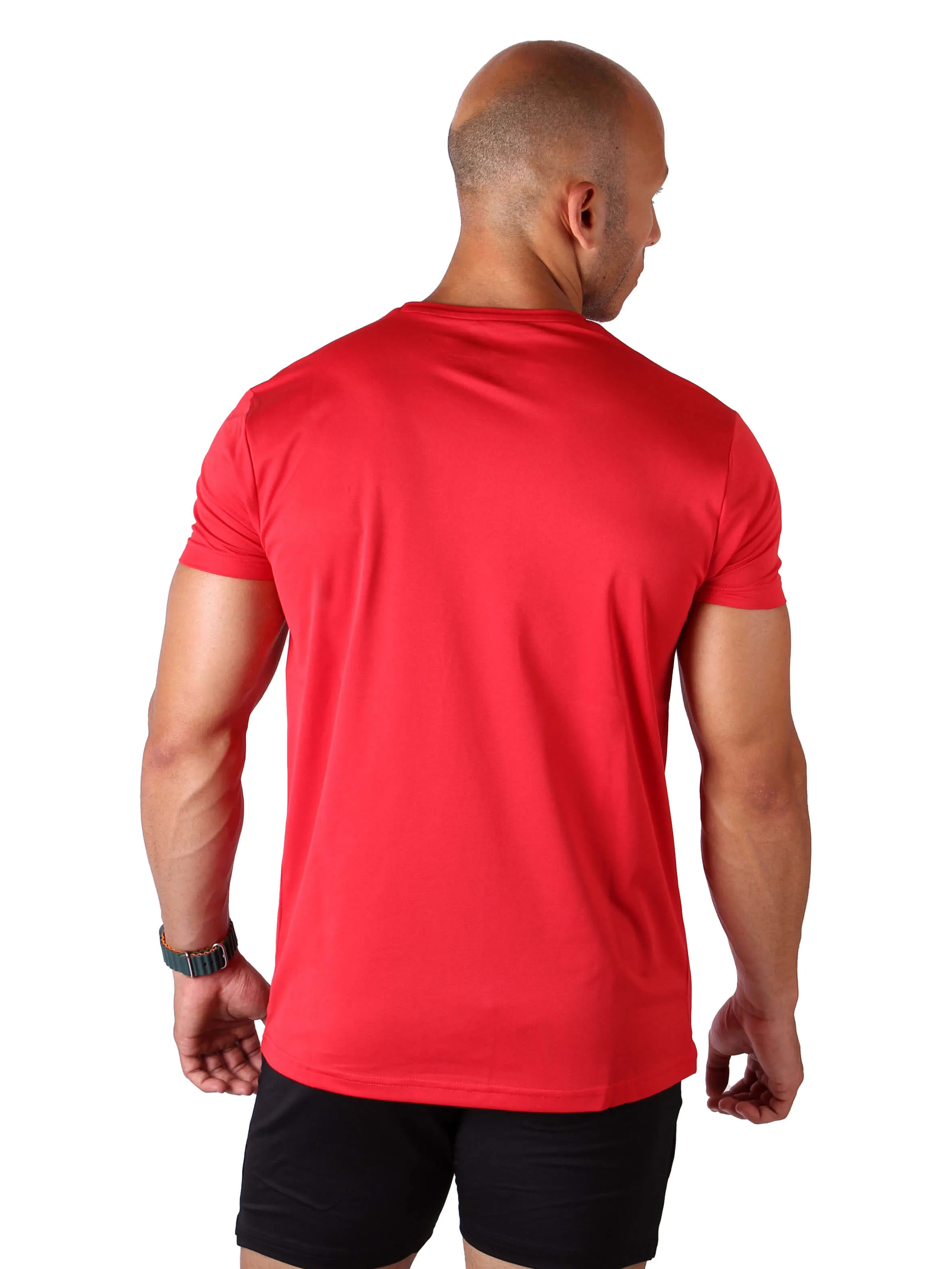 T11 Basic Hi-Dri Sports T-Shirts - Dynamic Red